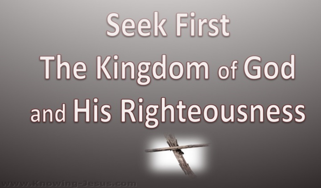 Matthew 6:33 Seek First The Kingdom (white)